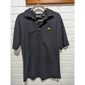 Authentic Master's Collection Men's Black Golf Shirt Short Sleeve Size Large